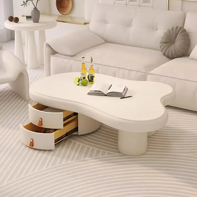 

Cheap Modern Coffee Table Storage Drawers Minimalist White Coffee Table Balcony Living Room Meubles De Salon Room Furniture