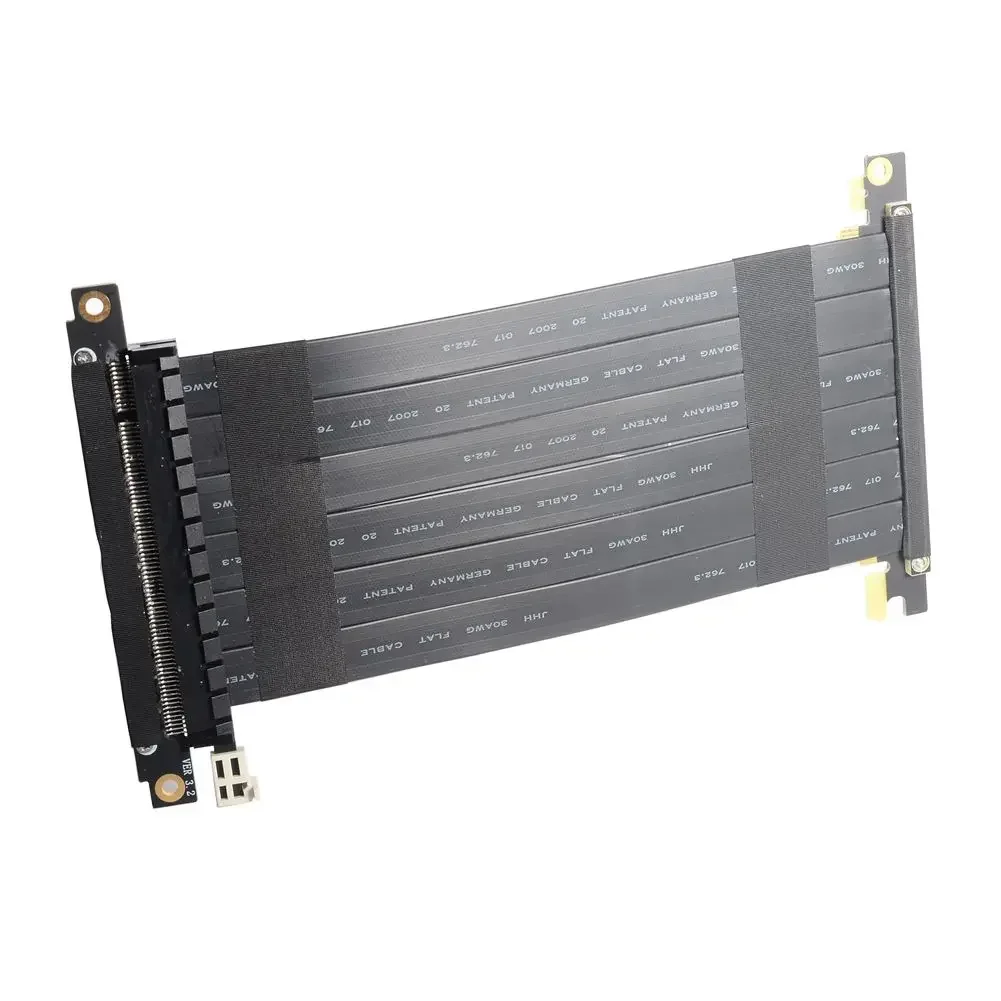 Pci-e 4.0 3.0x16 Duplo Reverso Masculino Feminino Placa Gráfica Preto Branco Cabo de Extensão Gen Flexível Itx a4 Gpu Riser Adapter - Imagem 2