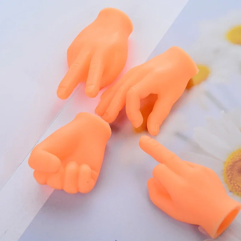 Teasing Cat Plastic Finger Gloves Human Fake Hand Cat Interactive Toys Caress Dog Toys Little Hand Pet Supplies