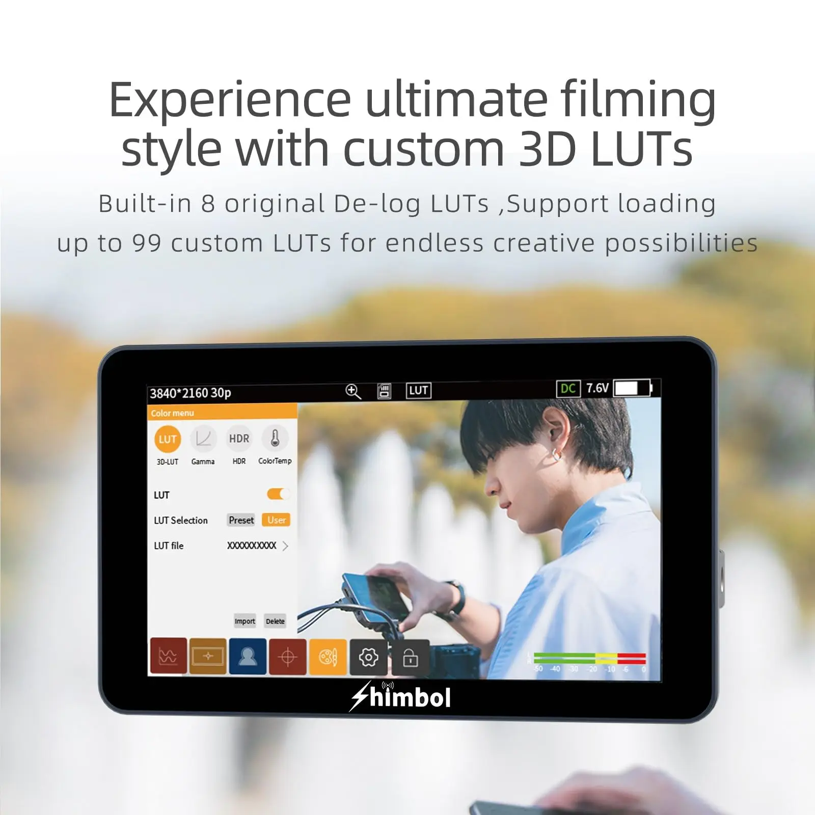 On-Camera Field Monitor 3D LUT 4K HDMI HDR Touchscreen 1200nits 4K HDR HDMI Aluminum Shell For DSLR Cameras