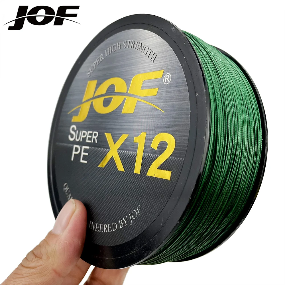 Ligne tressée JOF 12 ou 9 brins PE super résistante japonaise 100-500m 20-92lb pêche carpe