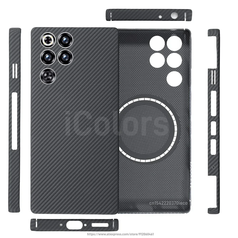 Ultra Slim Aramid Fiber Minimalist Protective Case with Textured Grip
