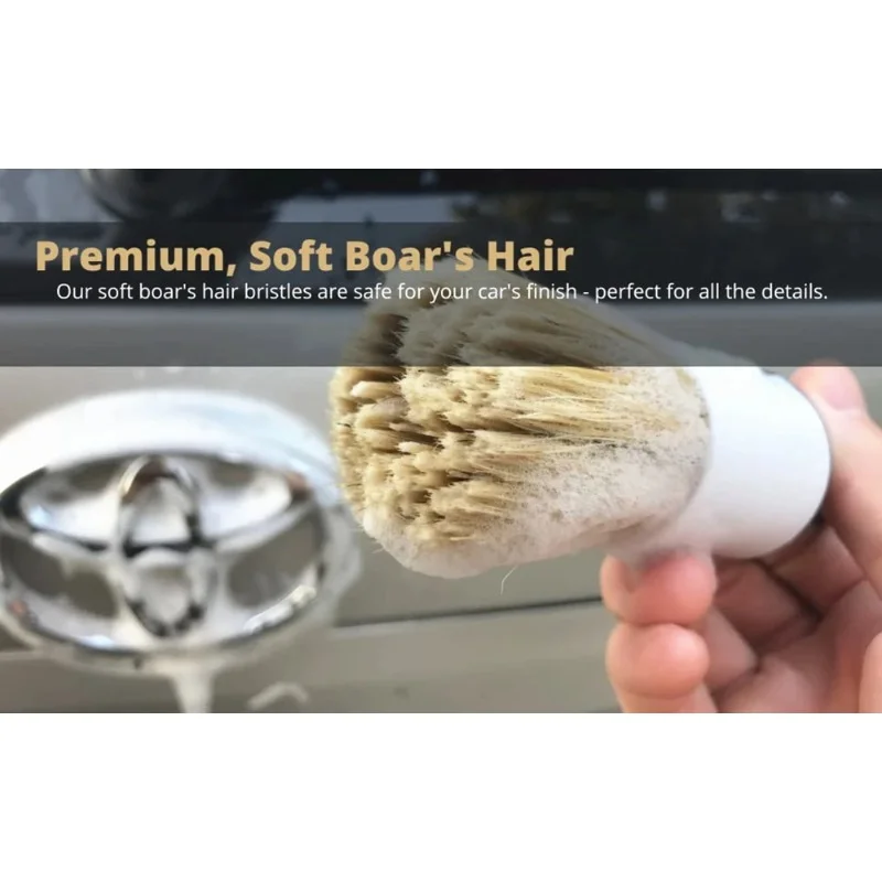 Car Detailing Brush Set 5 hair car detail brushes for cleaning signs wheels interior car parts