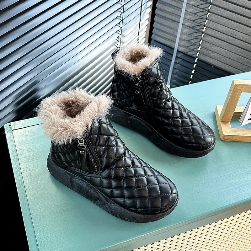 Thick Bottom Side Chain Warm Comfortable Snow Boots for Women In 2023 Winter New Fashion Casual Casual Short Boots for Women’s