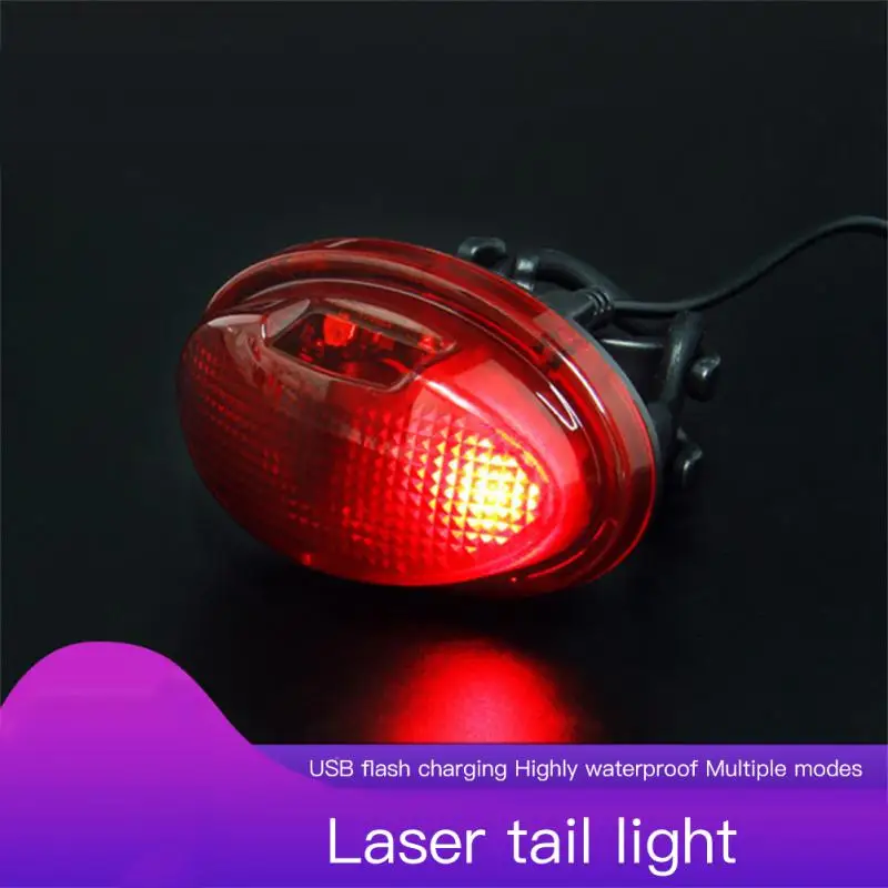 

Bike Laser Tail Light Abs Cycling Warning Lamp Waterproof Tail Lamp Mountain Bike Equipment Riding Strobe Light 800mah