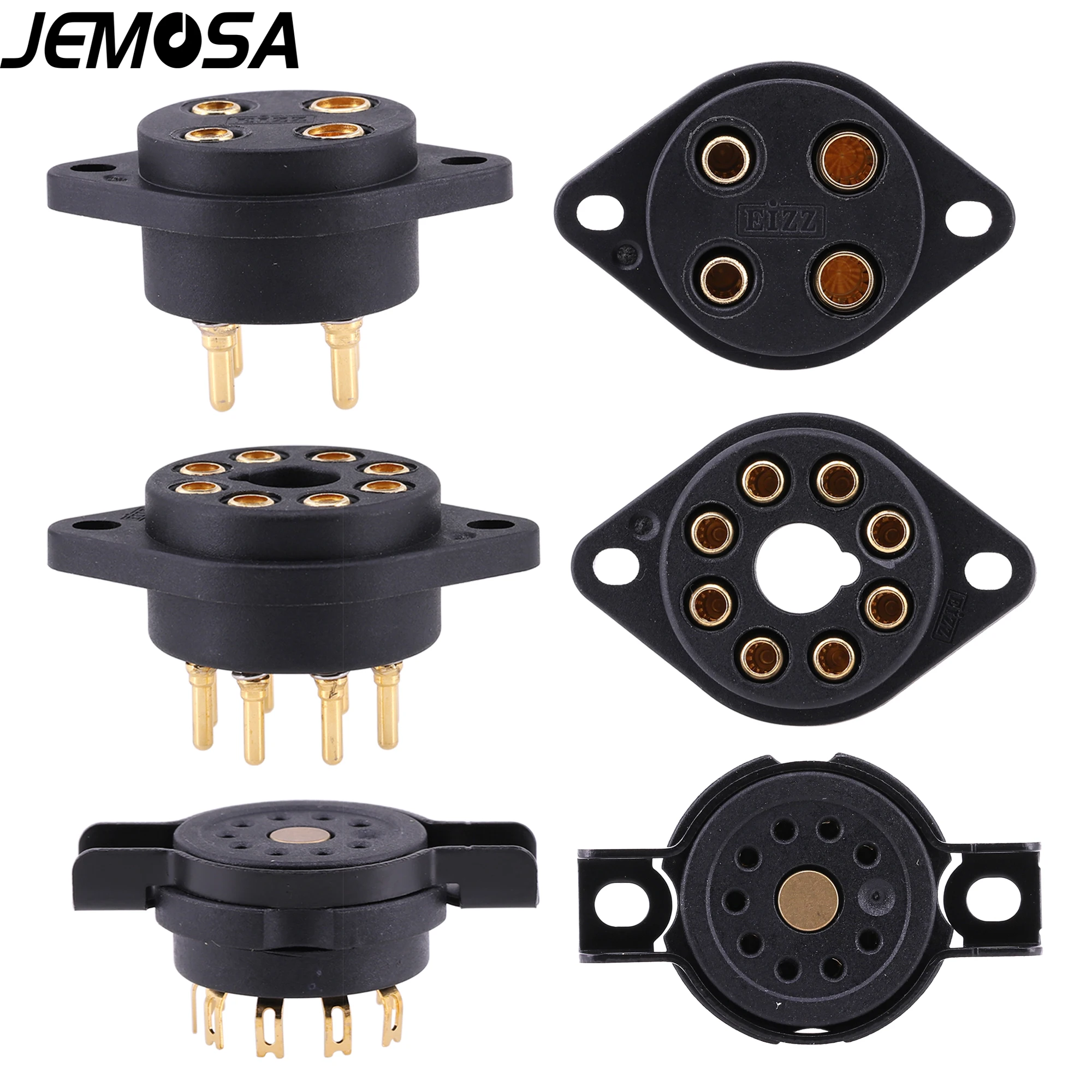 2pcs 9pin Bakelite Pcb Top Mount Tube Socket for 12AX7 ECC82 6922 6DJ8