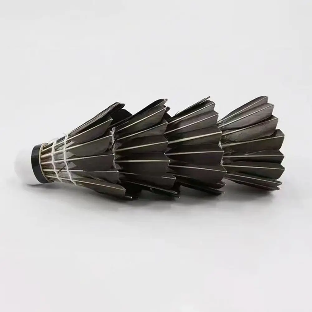 3/6/12Pcs High-quality Badminton Shuttlecock Premium Grey Duck Feather Birdie Sport Training Neatly Arranged Feather Shuttlecock