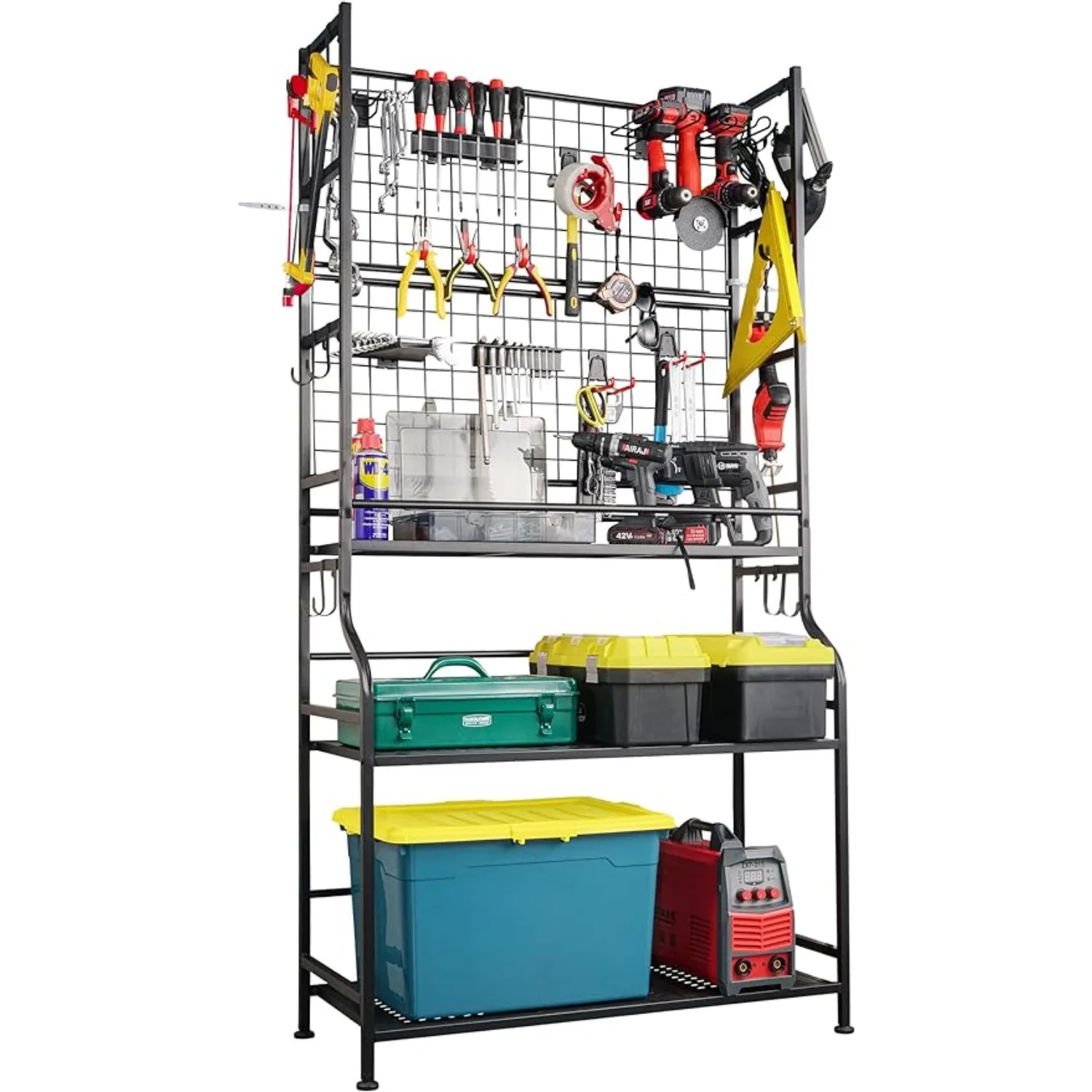 

Alloy Steel Tool Storage Organizer,Heavy Duty Tool Holder for Drill, Screwdriver, Wrench, Storage Shelf for Garage Toolbox