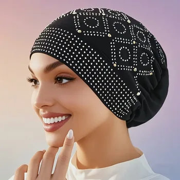 Women's Rhinestone Headscarf Hat 1