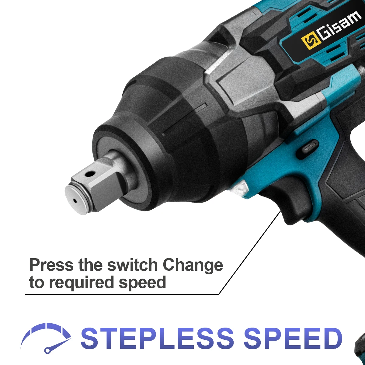 Gisam 3100N.M High Torque Brushless Electric Impact Wrench 3/4 inch Cordless Electric Wrench Power Tools For Makita 18V Battery 5