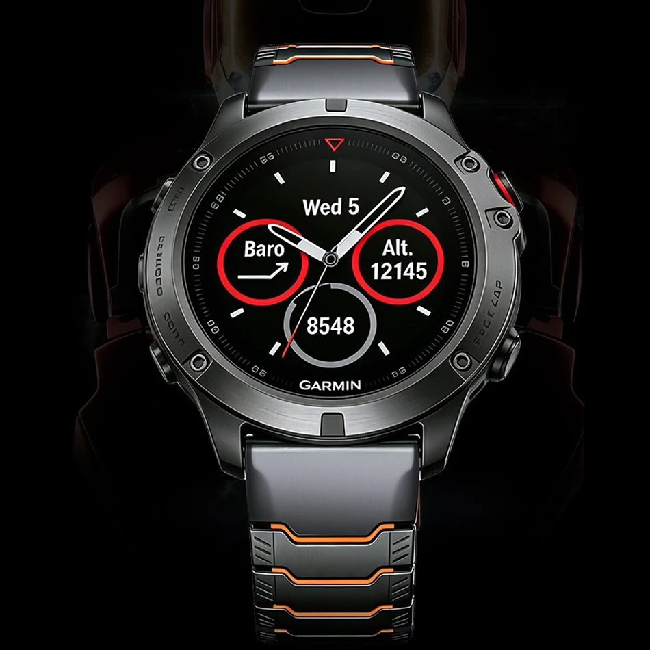 가민 워치용 고급 티타늄 실리콘 자석 밴드 (Fenix ??8, 7X Pro, 6X, Enduro 3, Tactix 7Pro, Instinct 2X 호환) ? 26mm 스포츠 교체용 시계 스트랩
