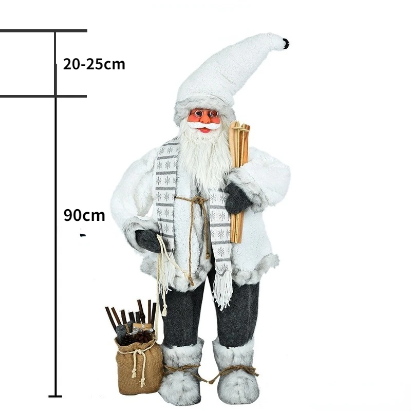 thumbnail image 1 of Muñeco de Papá Noel grande de 90 cm, decoración navideña para el hogar, juguete de Año Nuevo para niños, regalo de Navidad, decoración, suministros para fiestas, 1 of 5