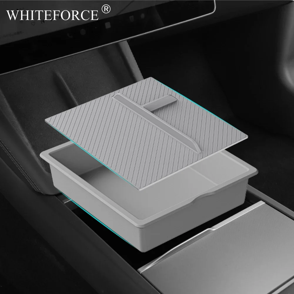 Per Tesla Model 3 Highland 2023 2024 Center Control Storage Box Bracciolo Organizer Mat Per Il Nuovo Modello 3 + Set Di Archiviazione A Doppio Strato