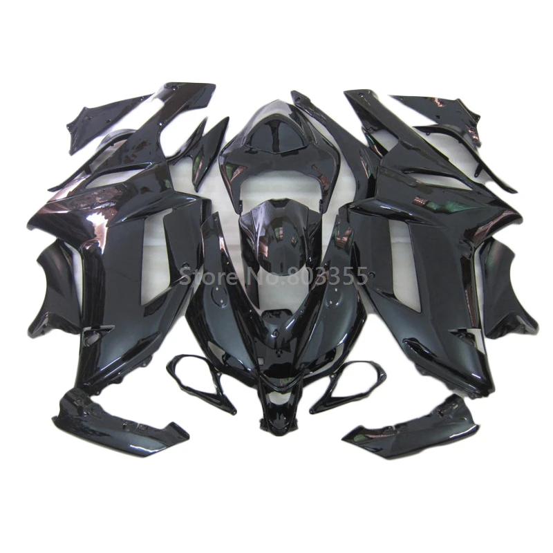 Tophole Injection Fairings Kits Fit For Kawasaki Zx6r 2007 2008 Black
