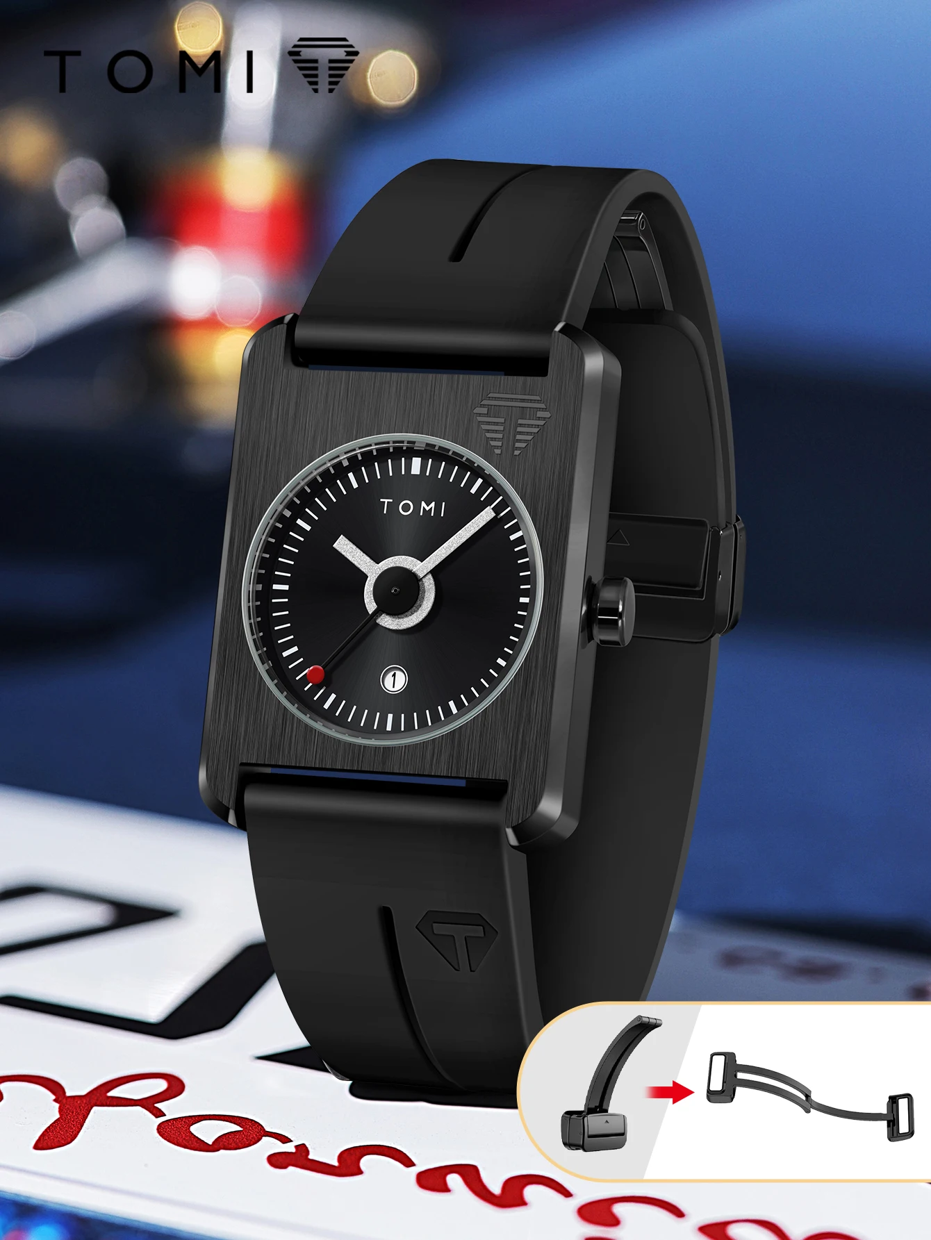 Men's fashion watches quartz watches square small dial wrist watches magnetic buckle watches simple leisure watches