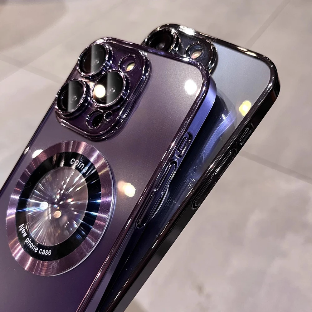 Magnetic Phone Case For iPhone16 15 Pro Max 14 Pro Max Plus Case Silicone Soft Cases For iPhone 13 12 14 15 Pro Mini Back Cover