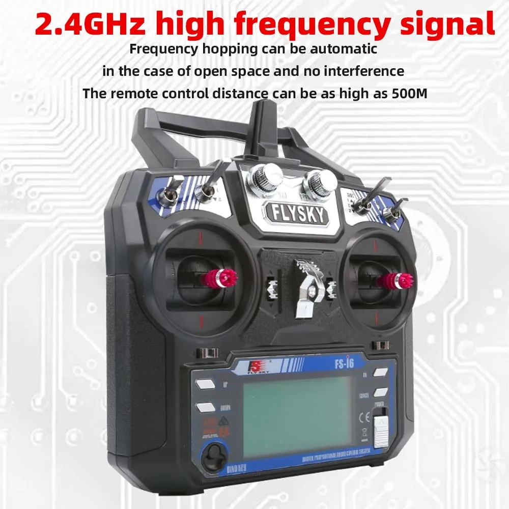 Flysky FS-i6 FS I6 2.4G 6ch RC émetteur contrôleur FS-iA6/FS-iA6B récepteur pour quadrirotor bricolage Drone – Image 2