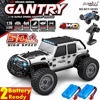 16103 Fast Rc Cars 50km/h 1/16 Off Road 4WD with LED Headlights,2.4G Waterproof Remote Control Monster Truck for Adults and Kids