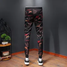 

2022Fashionable Brand Color Micro Elastic Casual Pants Men's Slim-Fitting Ankle-Tied Youth Sports PantsQT5031-2138-P95