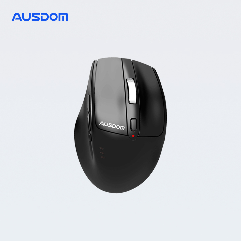 AUSDOM FLEX2 Wireless Optical Mouse Rechargeable Office Home Ultra Quiet Click 2.4G Mouse 3 DPI Silent USB-C Mouse For Laptop PC