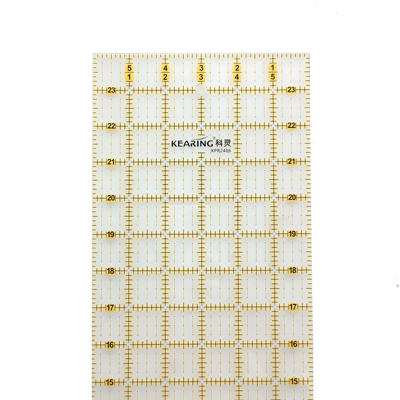 24"*6" Sewing Ruler Quilting Ruler Clear Acrylic Quilt Grid Sewing Measuring Tools 3mm Thickness KPR2406