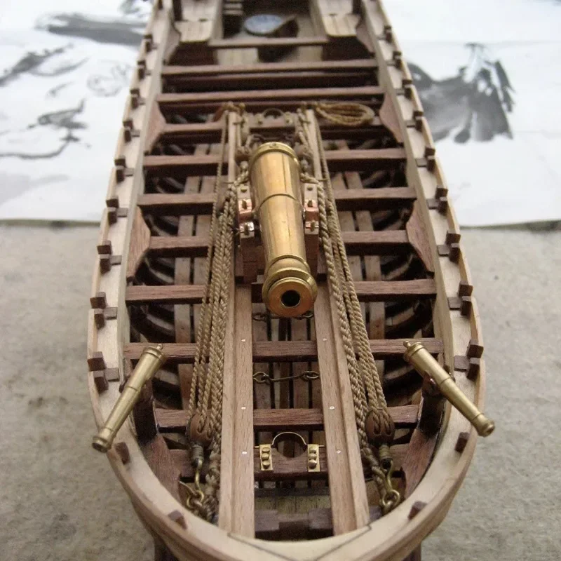 

1/36 Ship Model Full Rib 42 Feet Armed Boat 1834 DIY Wooden Ship Classical Sailing Model Assembly Kit Model Toy
