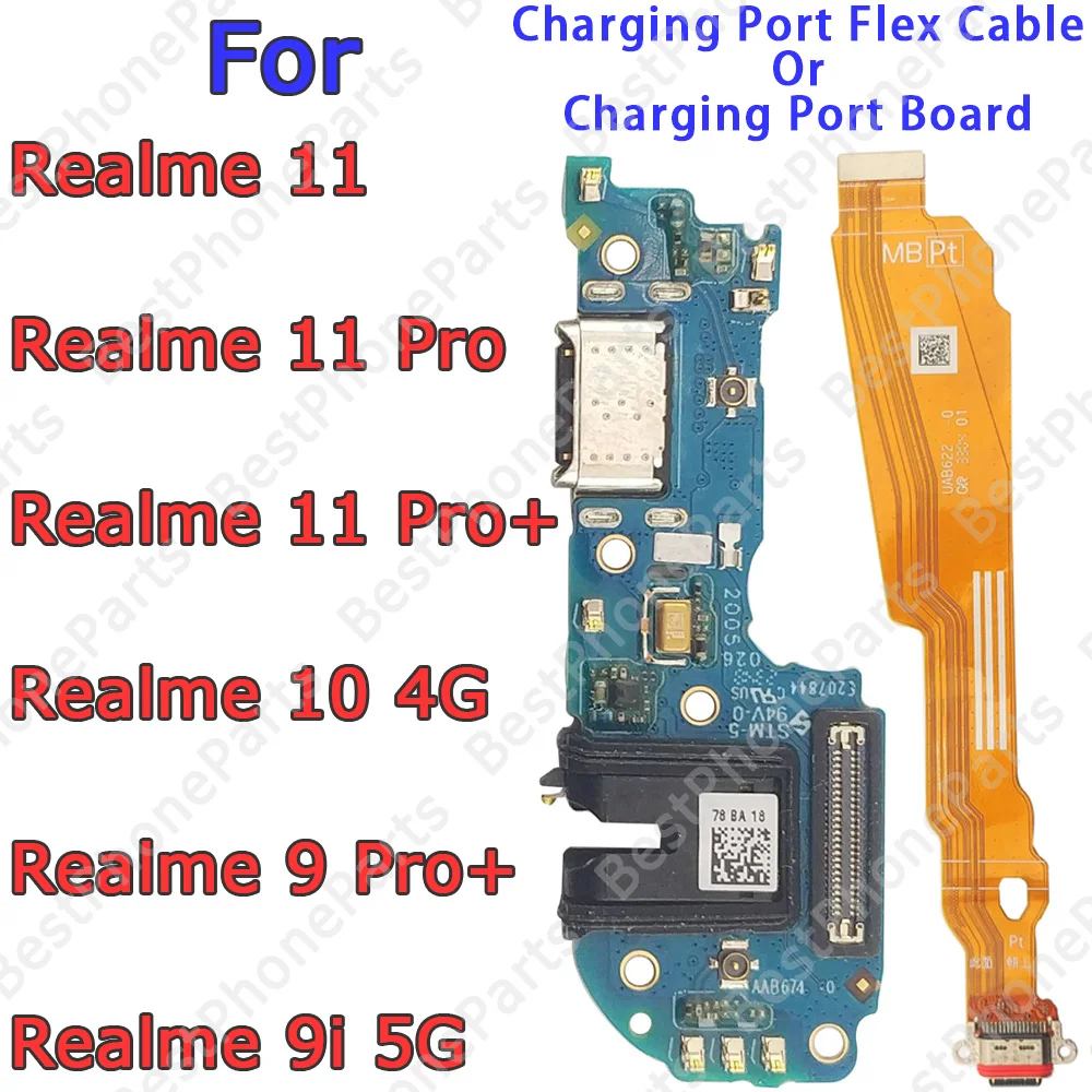 With headphone jack Charge Board For Realme 9 9i 10 11 Pro Plus Pro+ ...