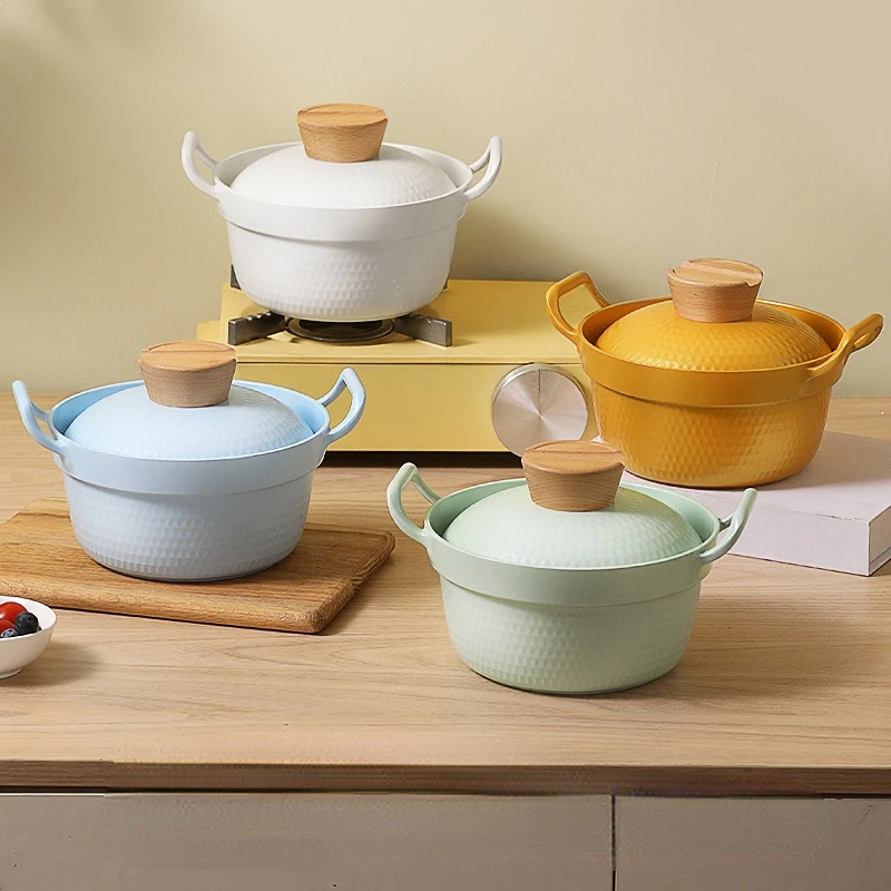 Japanese Steamer Instant Noodles Pot Ceramic Non stick Household