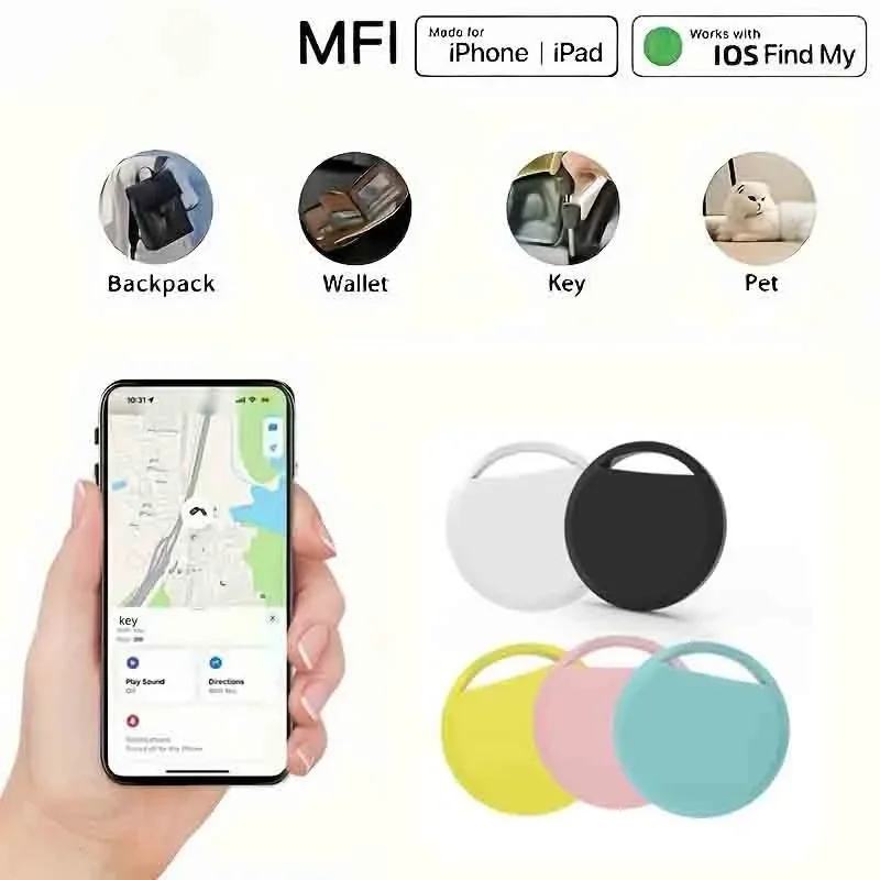 Bluetooth GPS Pet Smart Anti-lost Tracker, Real-time Locator, Key Wallet Luggage, Smart Tag for Apple Find My (iOS Only)
