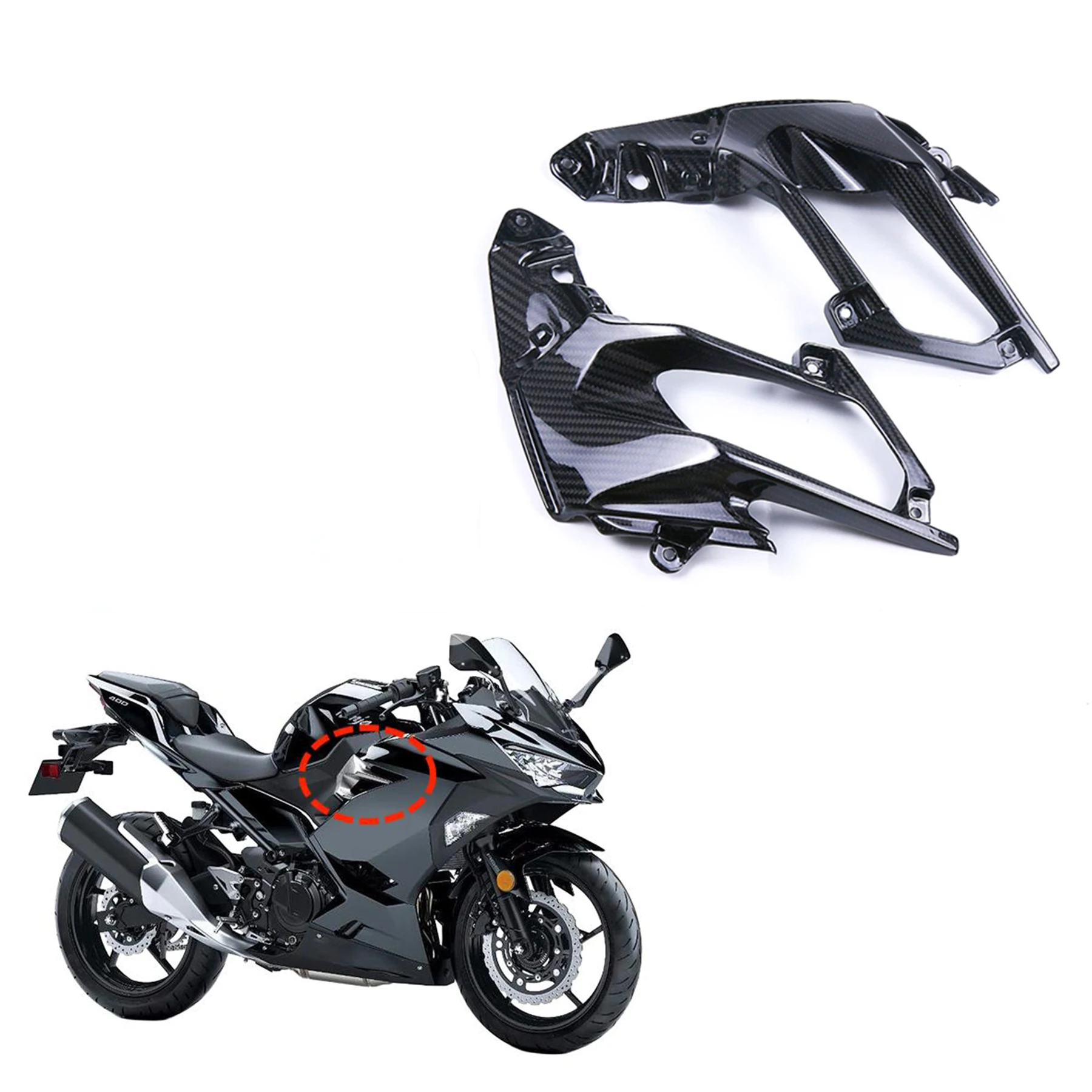 

Motorcycle Front Upper Cover Frame Side Panel Fairing For Kawasaki Ninja 400 NINJA250 2018 2019 2020 2021 2022 Accessories