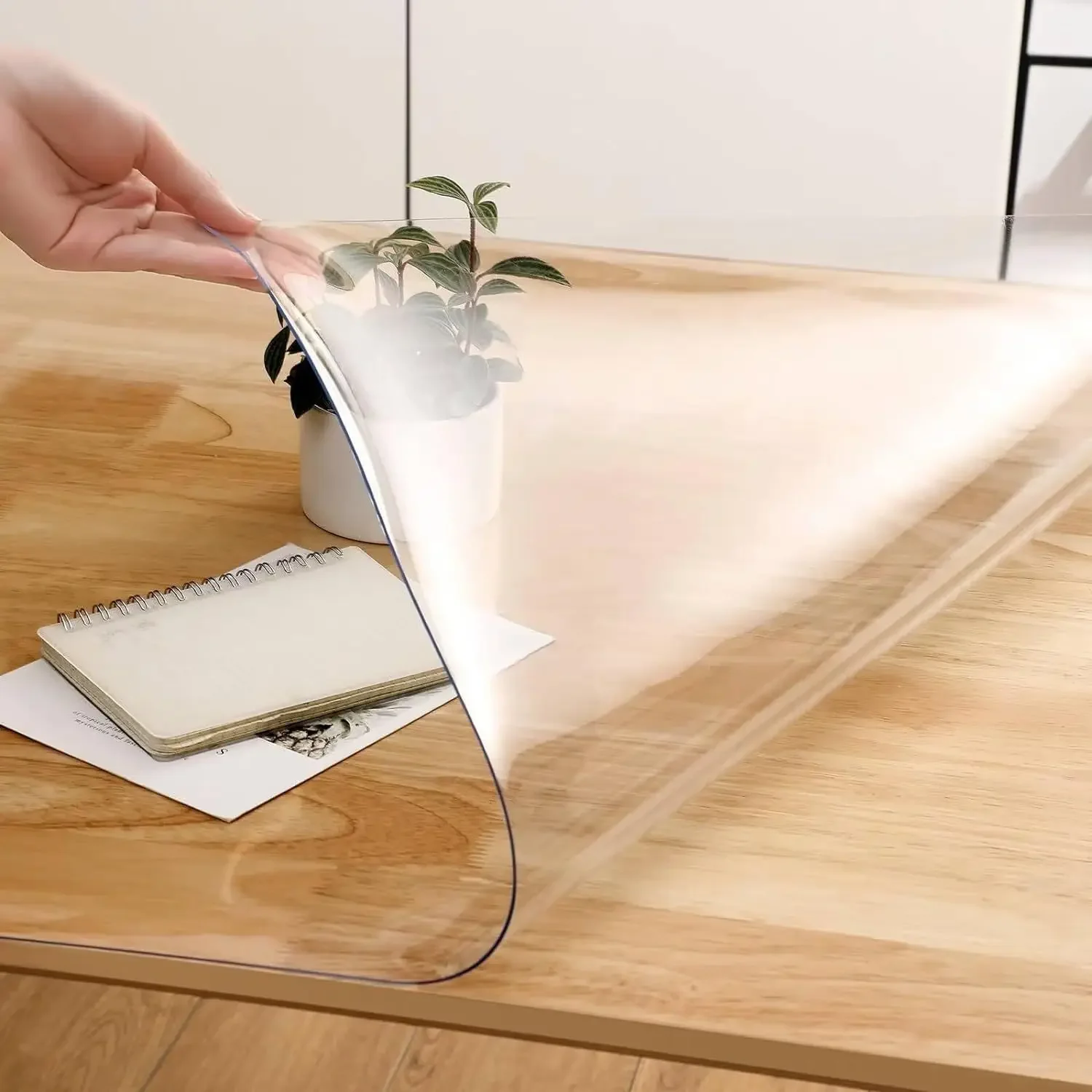 Rectangle Clear Desk Mat, Waterproof & Easy Cleaning for Office Dresser Night Stand Clear Table Protector 3