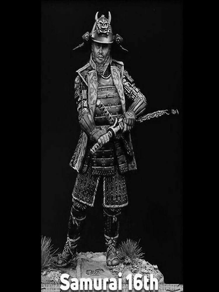 Harzmodellfigur GK 1/24 alter Samurai des 16. Jahrhunderts Stand Harzsoldat Unbemalter Modellbausatz Unmontiert