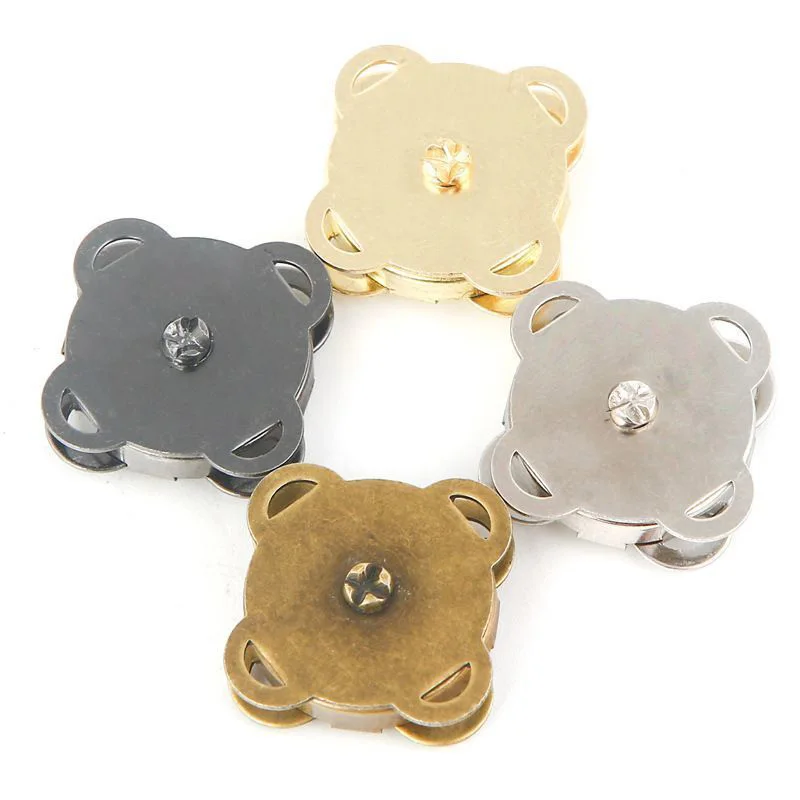 5/10set Metal Magnetic Snap Fasteners Clasps Button Handbag Purse Wallet Craft Bags Parts Accessories 10mm 14mm 18mm Pick Colors 4