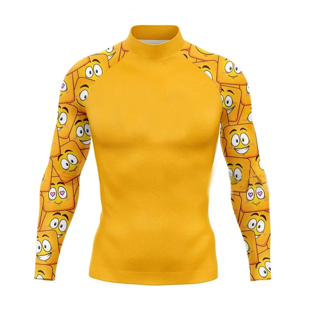 Surf Clothing Men Summer Tights Long Sleeve Swimsuit Rash Guard Surf T-Shirt Swimming Diving Tops Quick Dry