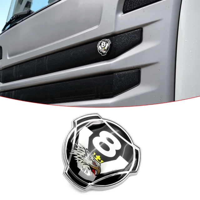 Scania Grill Emblem schwarz mit silbernem Greif