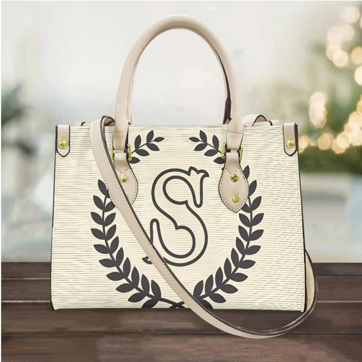 

Letter with Laurel Wreath Print Handbags Cross Body Bags New Street Fashion Girl Travel Totes Coin Purse Female Carteras Mujer