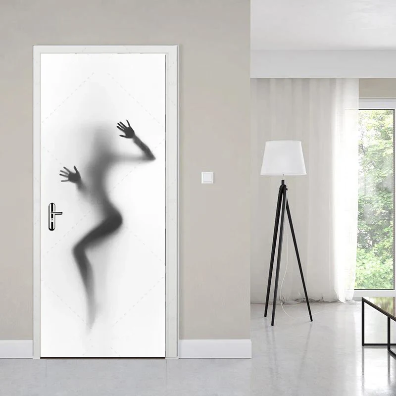 3D Geometric DIY PVC Door Decoration Sticker