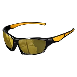 Men's Polarized Lightweight Sport Sunglasses - Comfortable Frame for Driving and Fishing (Yellow)