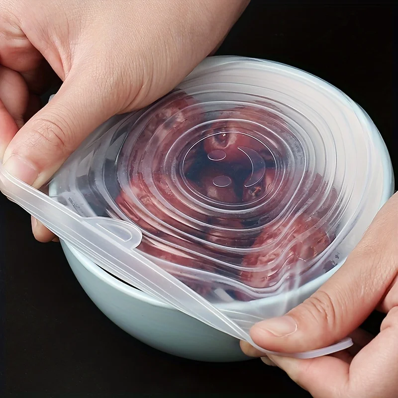 Silicone Elastic Cover Reusable Food Cover for Bowls Pans and Pots Microwave and Refrigerator Safe silicone food cover