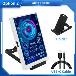 3.5 IPS Type-C USB LCD Monitor for System Performance Display (White)