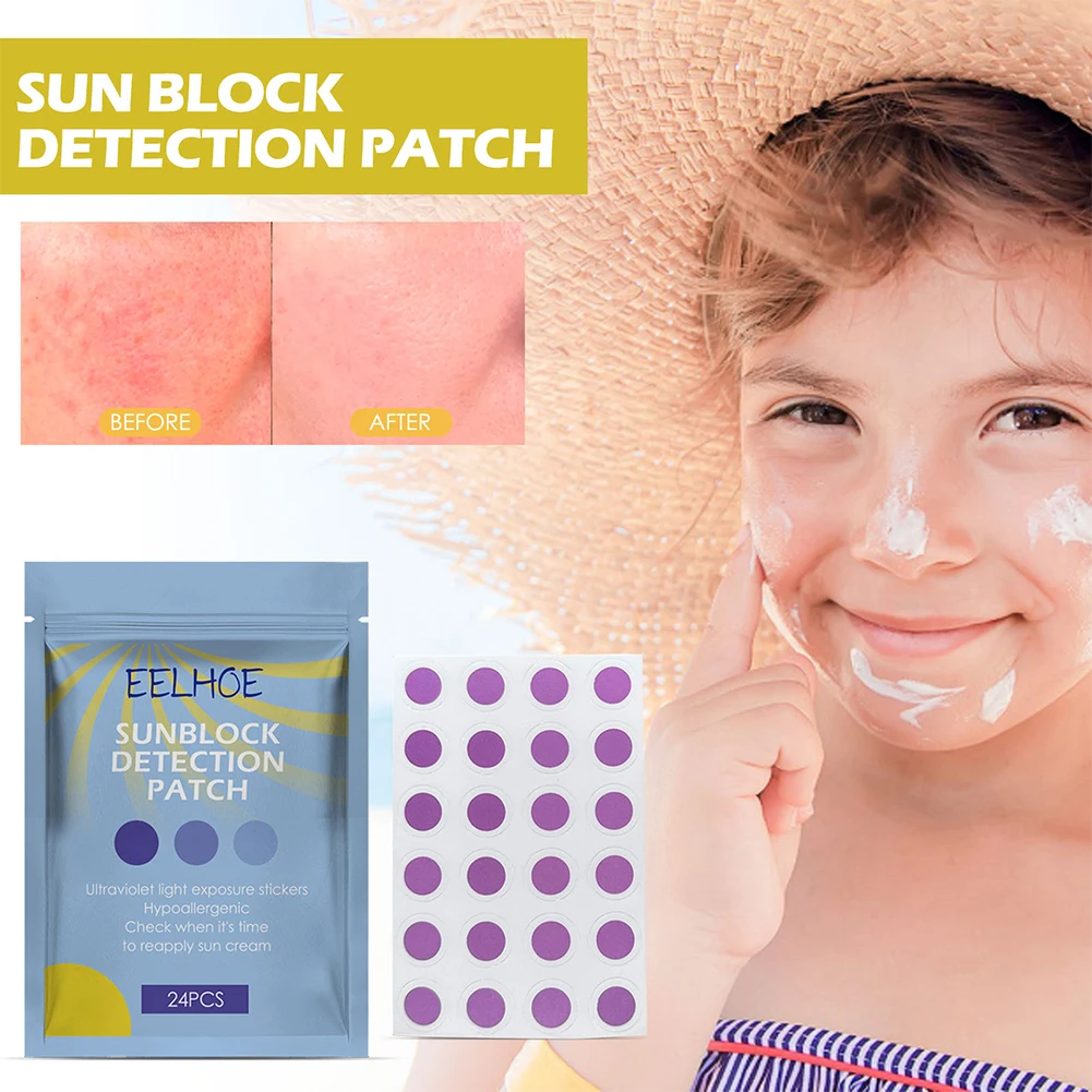 24PCSNaturalPatchChangesColorWhenReapplyingSunscreenUV