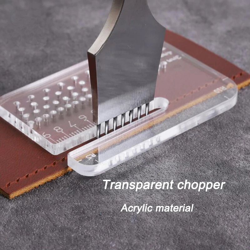 4mm thickened leather tool acrylic rounded corner cutting distance ruler transparent auxiliary manual leather tool