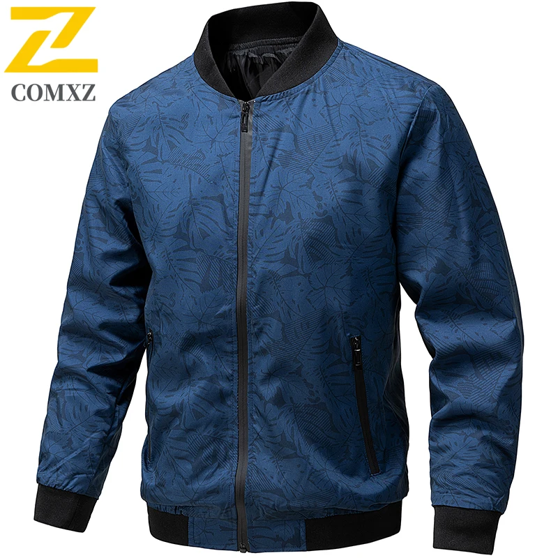 Men's Slim-Fit Spring Jacket Windproof Waterproof Lightweight Stand Collar Casual Outdoor Coat Breathable Quilted Puffer Style