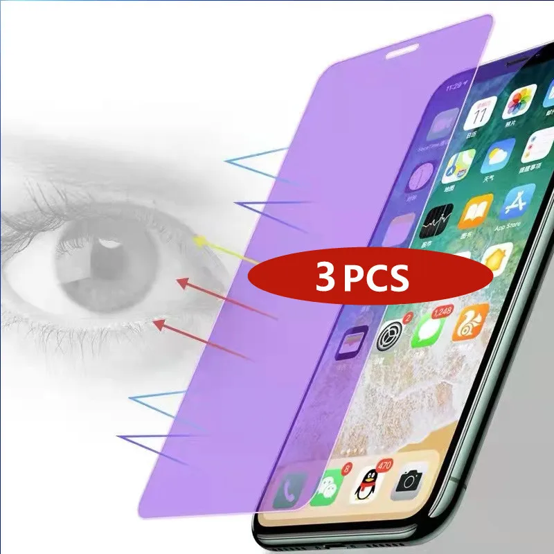 Anti Blue Ray Light Screen Protectors For Iphone 11 12 13 14 Pro Max