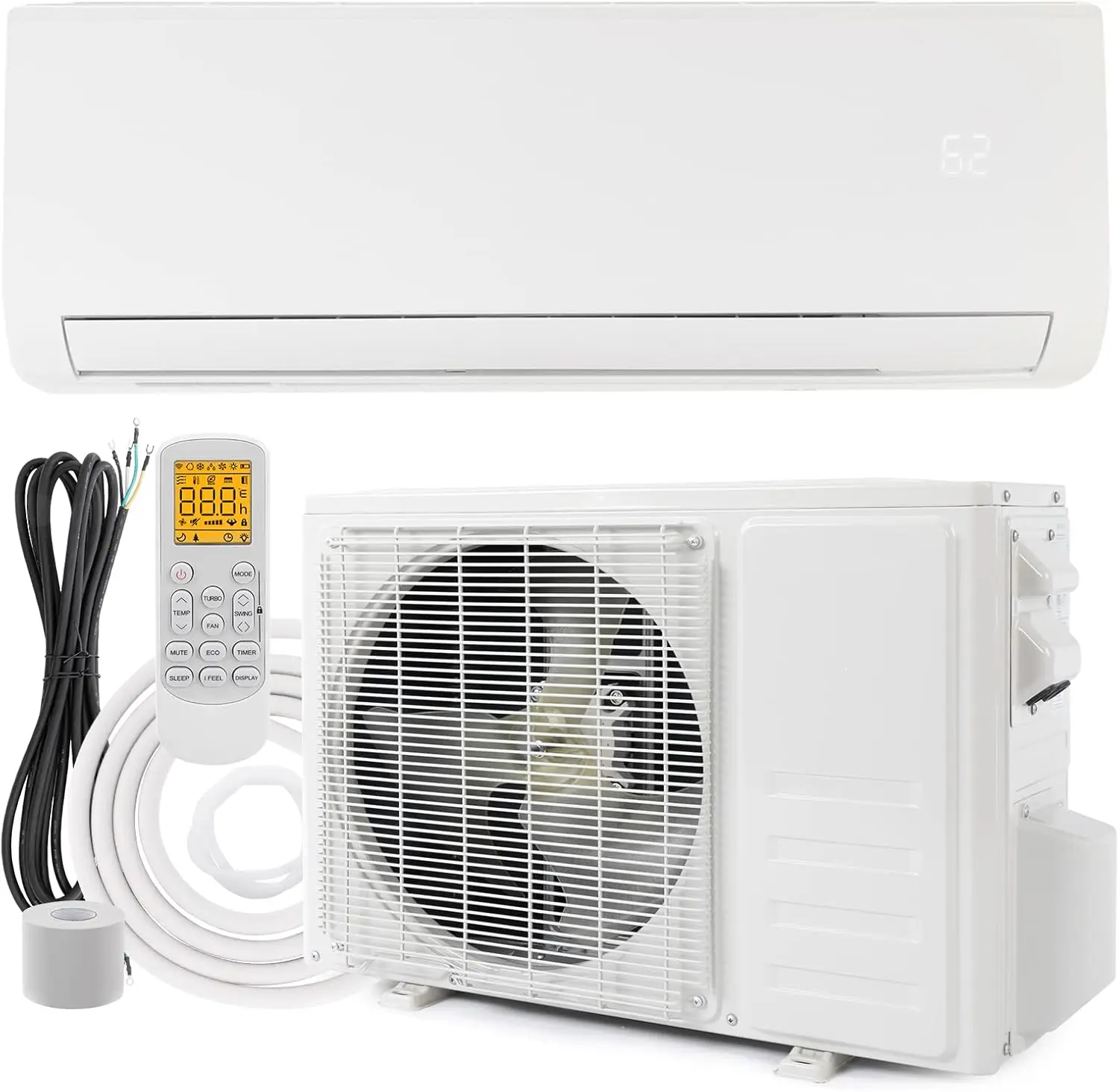 9,000 BTU Ductless Mini Split AC/Heating System, 115V / 19 SEER Split-System Wall Air Conditioner Pre-Charged Inverter Heat Pump 1 9,000 BTU Ductless Mini Split AC/Heating System, 115V / 19 SEER Split-System Wall Air Conditioner Pre-Charged Inverter Heat Pump 1