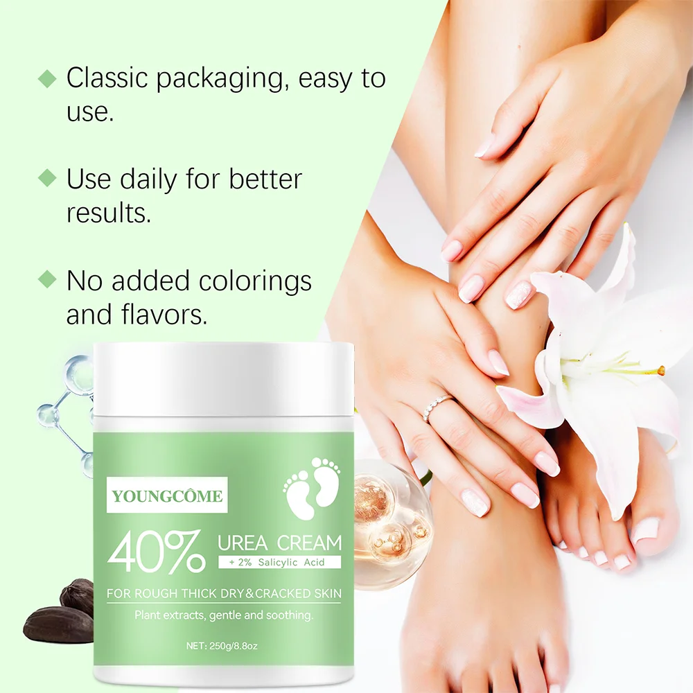 8.8oz 40% Urea Foot Hand Care Cream Used for Heel Care, Deeply Moisturizing and Nourishing Your Dry Rough Skin foot cream