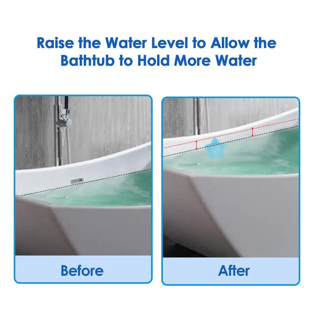 Description Picture 2 of itemBathtub Overflow Drain Cover Silicone Spa Accessories Bathroom Overflow Drain Block Strong Seal 5 Suction Cups Bath Tub Drain
