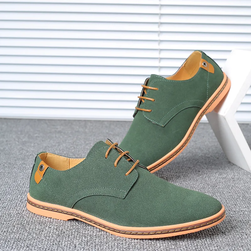 Spring Autumn Men's Casual Shoes Large Size 38-48 Man Matte Shoes Fashion British Male Bull Muscle Sole Business Dress Footwear