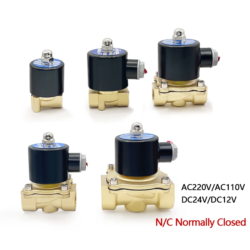 Turbo Blow Off Valve Engine Purge Control Valve Vvt Valve Solenoid Normally Closed solenoid valve 12v water valve AC220V air DN8/10/15/20/25/50 Electric valve 1/4"3/8"1/2"3/4" control