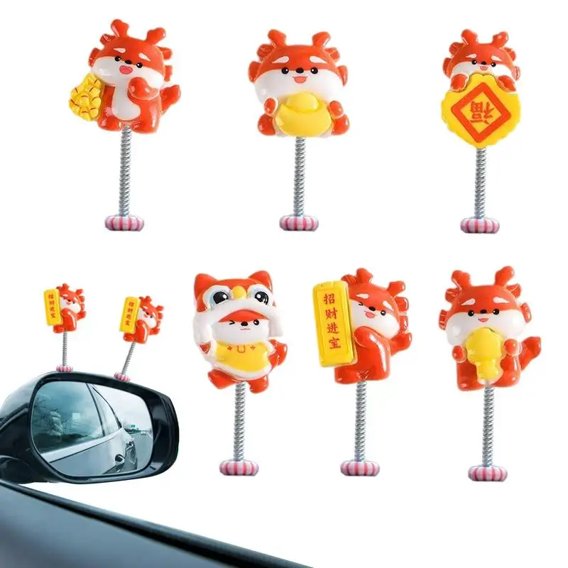 

Подвеска для приборной панели автомобиля «Год Дракона», украшение для приборной панели, кулон в виде дракона на новый год, украшение для интерьера автомобиля на удачу
